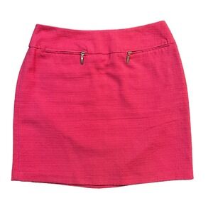 Pink Tweed Mini/Midi Skirt Size 12P